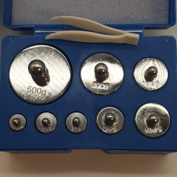 HFS(R) Scale Balance Calibration Weight Set - 10-1000G 8Pc Set with Case NEW - Picture 7 of 10
